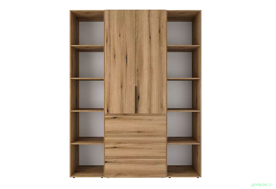 Изображение 4 - Шкаф Art In Head Light / Лайт 2-дверный с 3 ящиками и стеллажами 160 см, дуб эвок