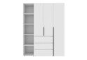 Зображення 5 - Шафа Art In Head Light / Лайт 3-дверна з 3 шухлядами та стелажем 160 см, білий діамант