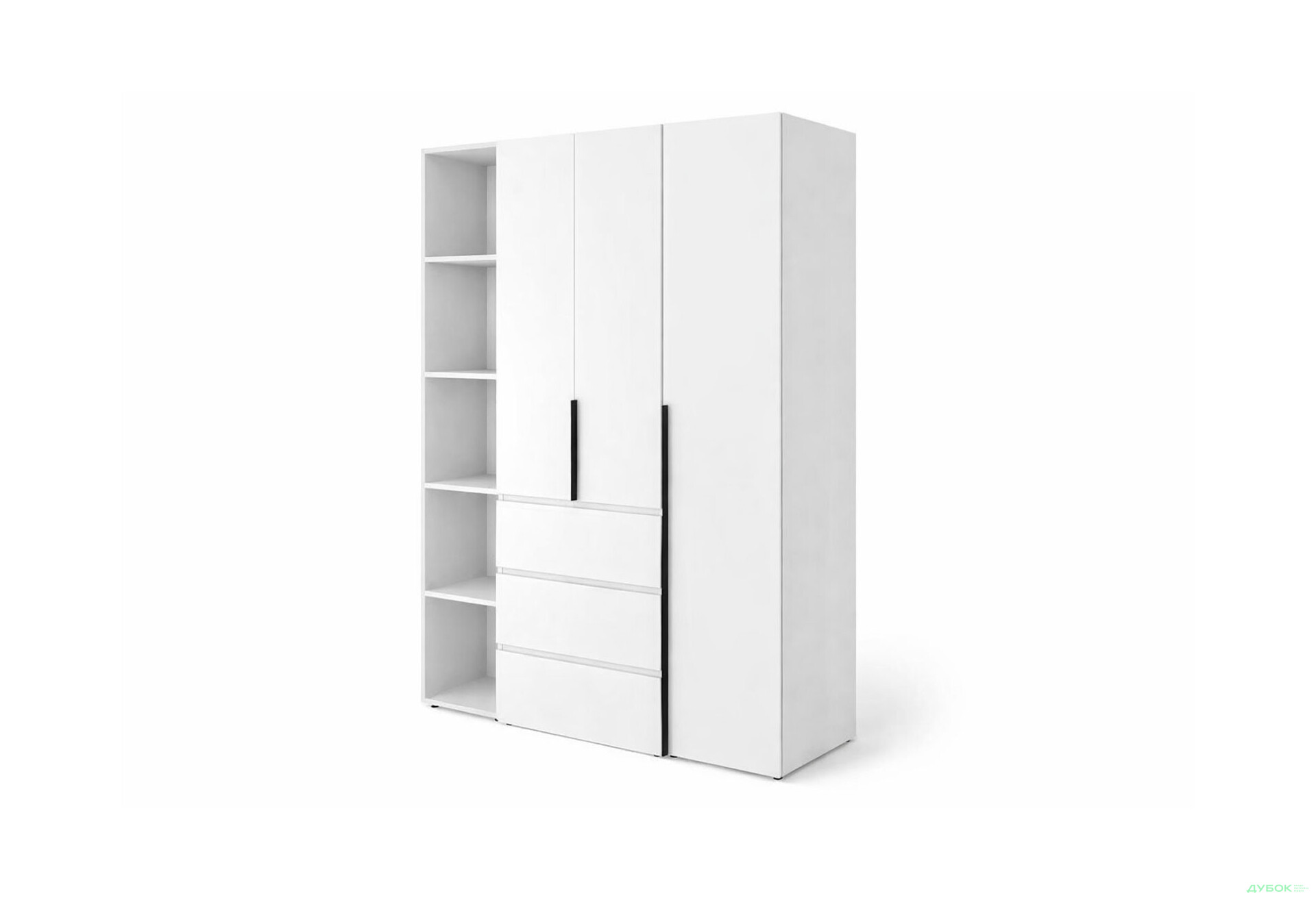 Зображення 4 - Шафа Art In Head Light / Лайт 3-дверна з 3 шухлядами та стелажем 160 см, білий діамант