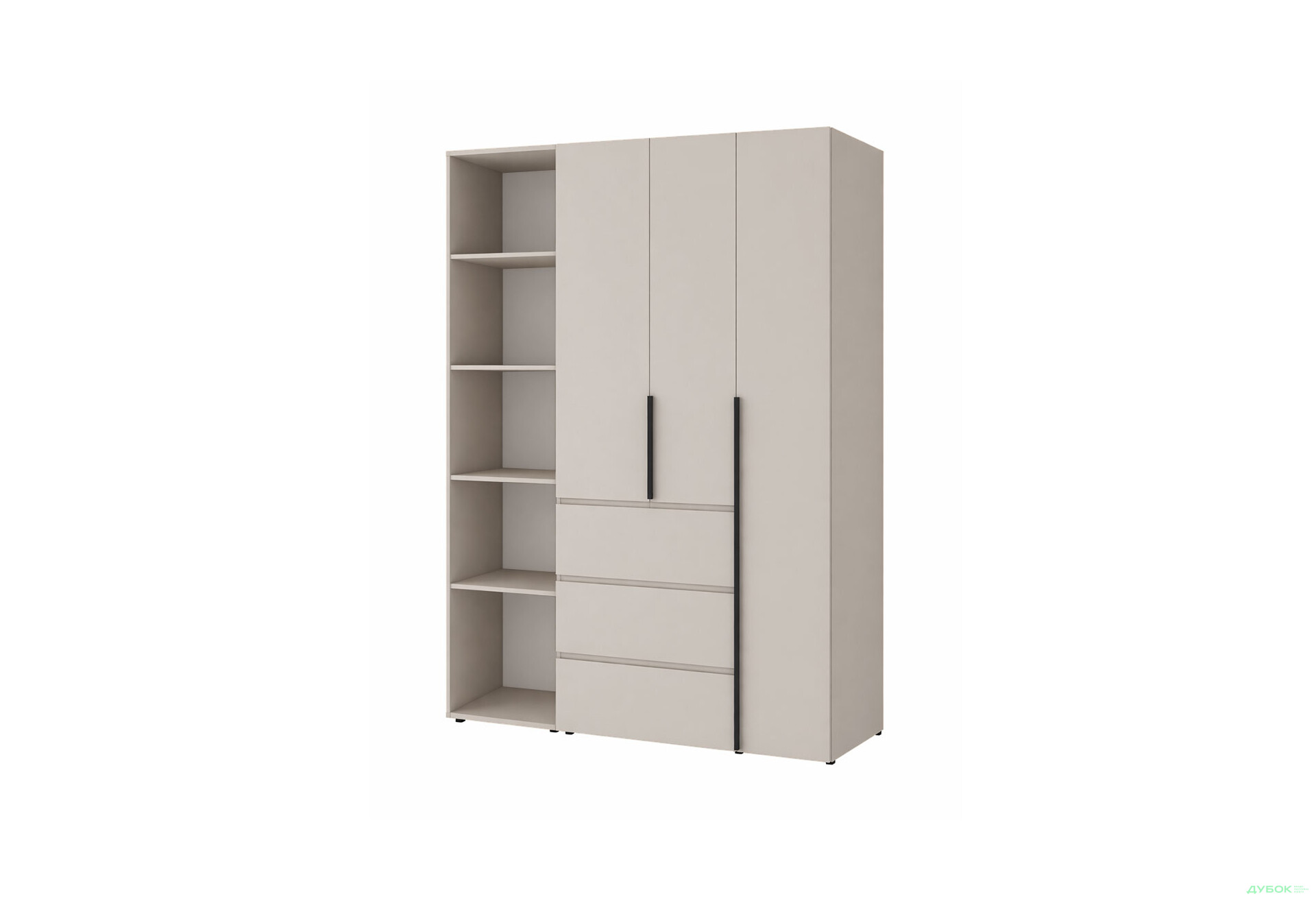 Изображение 1 - Шкаф Art In Head Light / Лайт 3-дверный с 3 ящиками и стеллажом 160 см, кашемир