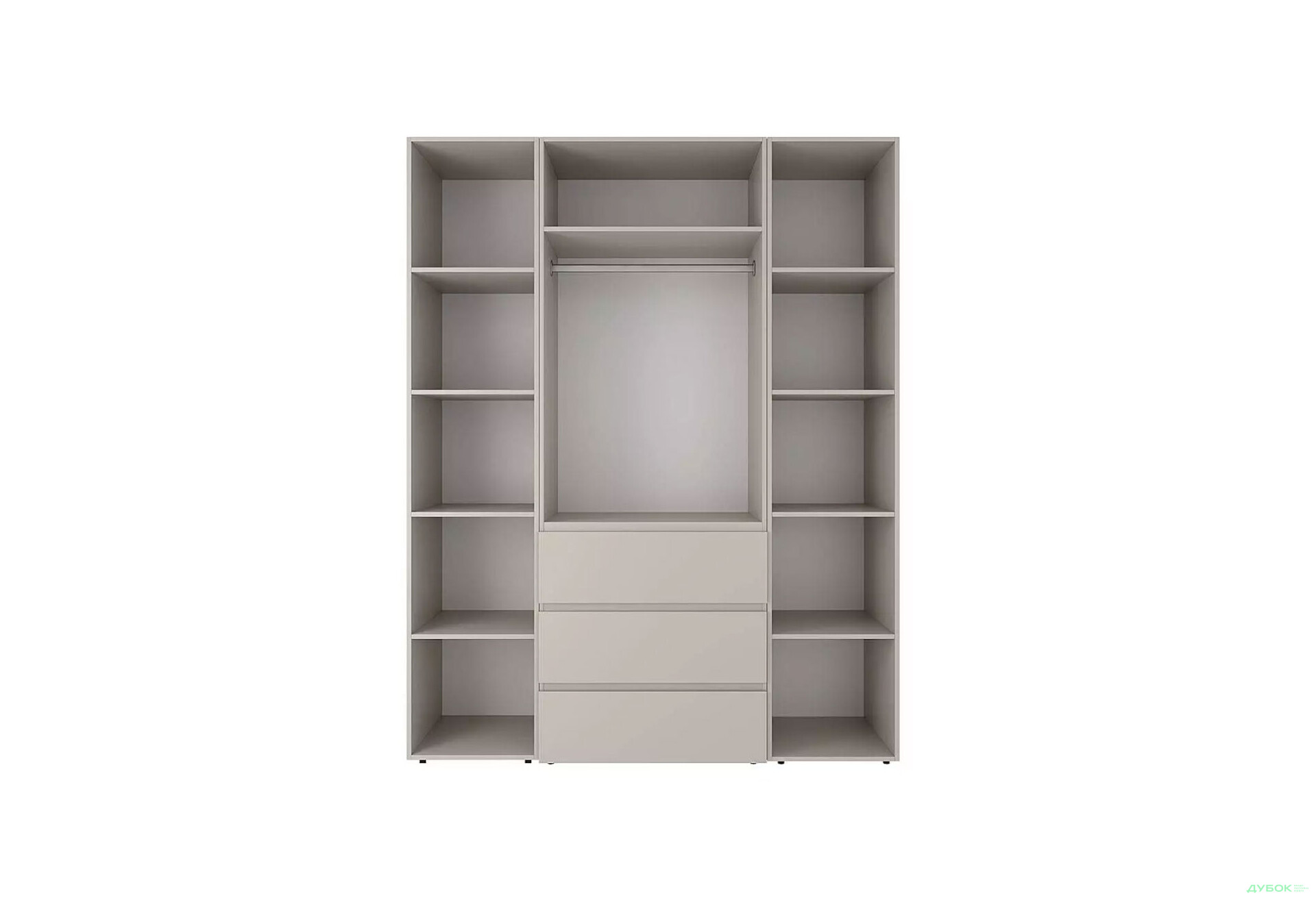 Изображение 5 - Шкаф Art In Head Light / Лайт 3-дверный с 3 ящиками и стеллажом 160 см, кашемир