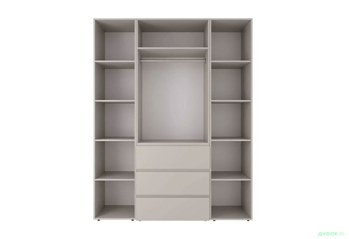 Изображение 5 - Шкаф Art In Head Light / Лайт 3-дверный с 3 ящиками и стеллажом 160 см, кашемир
