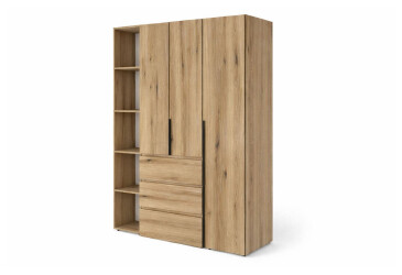 Шафа Art In Head Light / Лайт 3-дверна з 3 шухлядами та стелажем 160 см, дуб евок