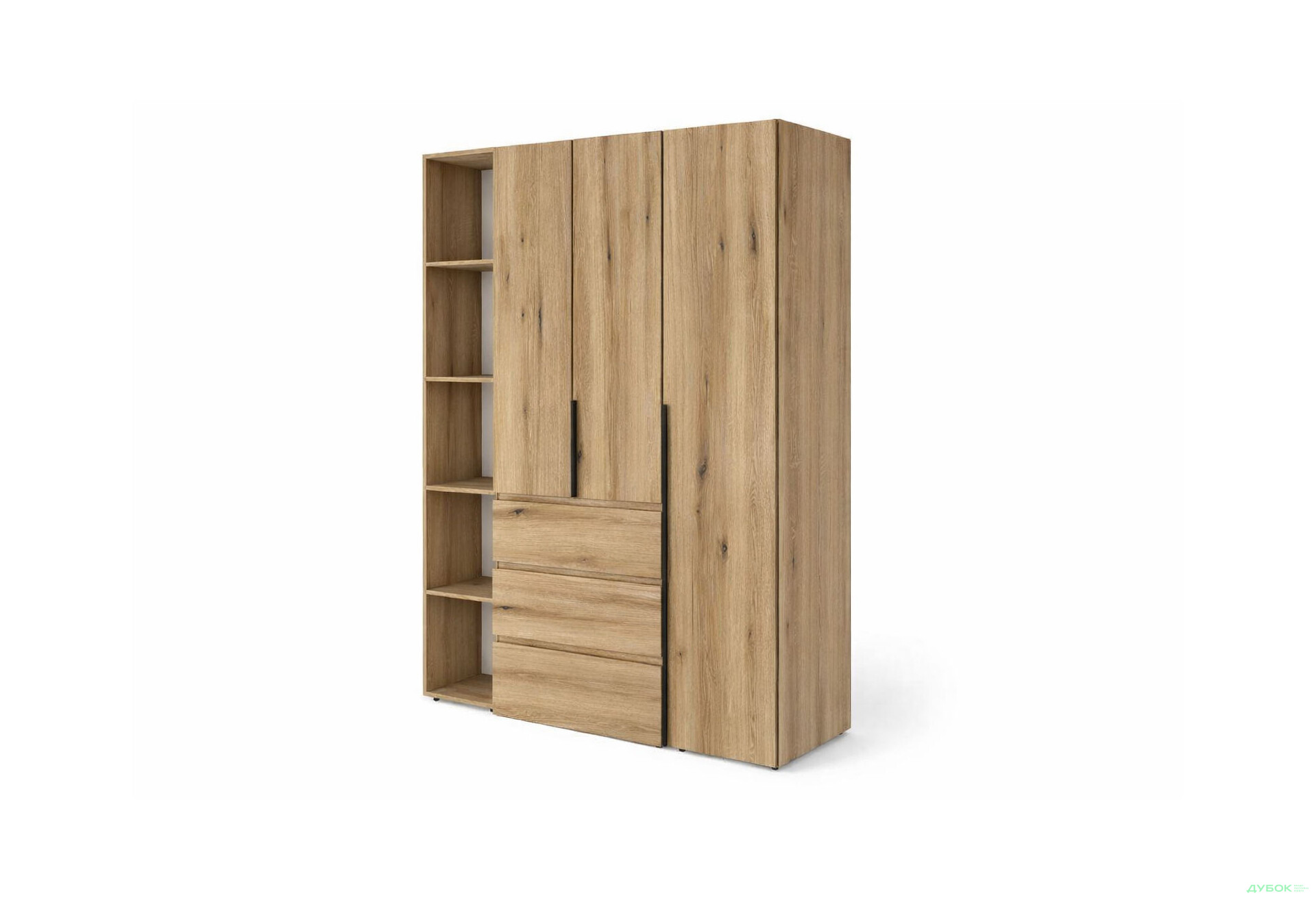 Изображение 1 - Шкаф Art In Head Light / Лайт 3-дверный с 3 ящиками и стеллажом 160 см, дуб эвок