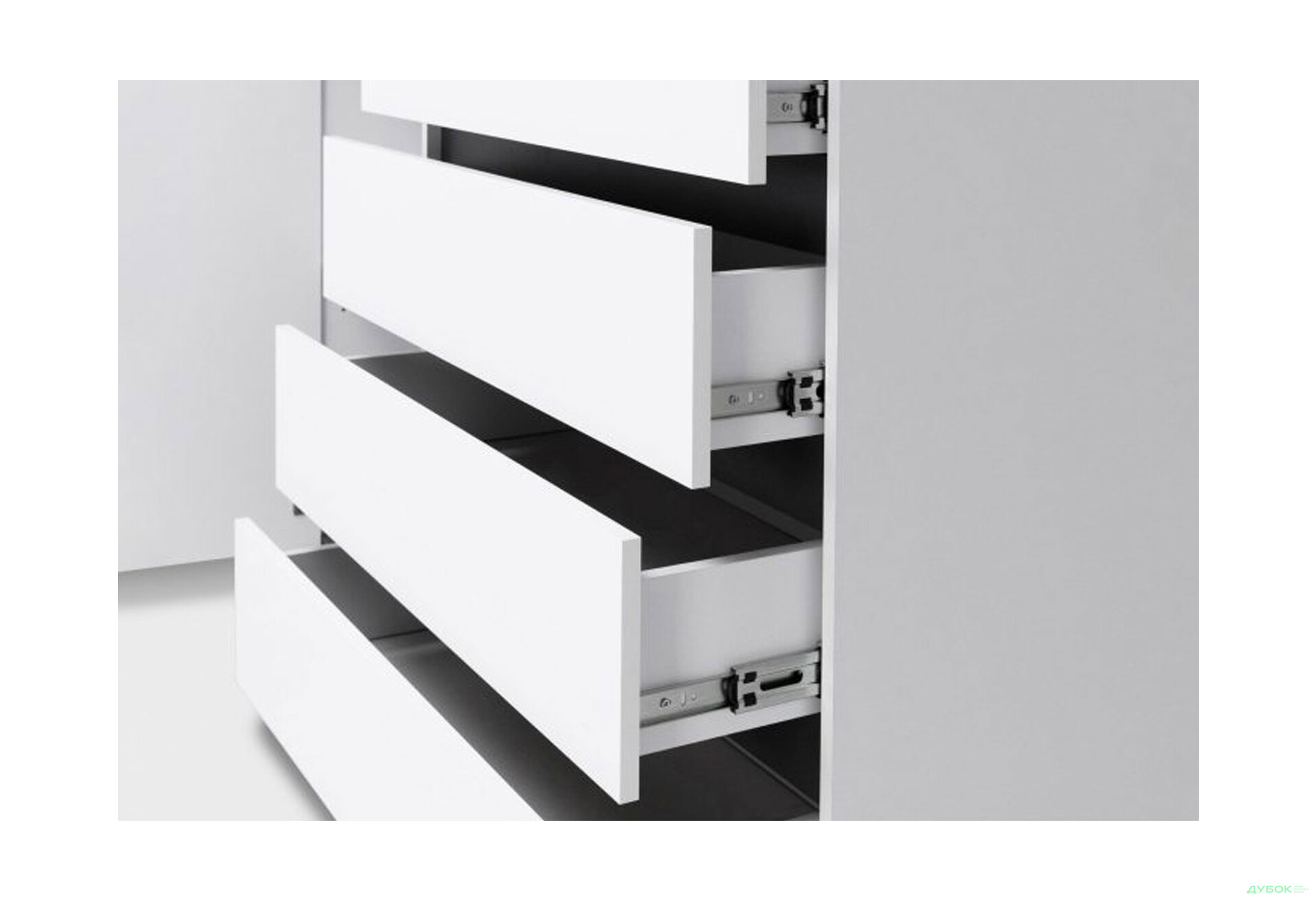 Изображение 7 - Комод МироМарк Дуо с дверкой и 4 ящиками 135 см белый супермат, антрацит