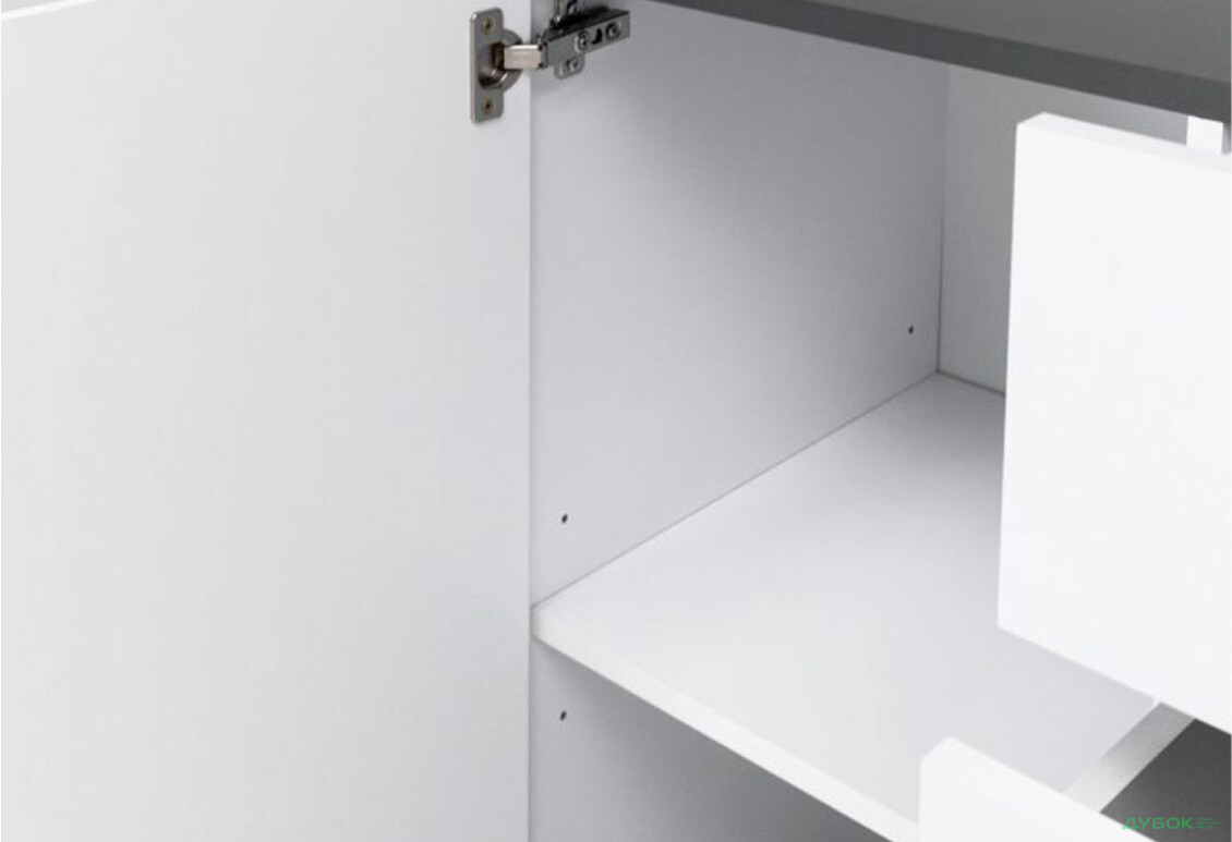 Изображение 6 - Комод МироМарк Дуо с дверкой и 4 ящиками 135 см белый супермат, антрацит