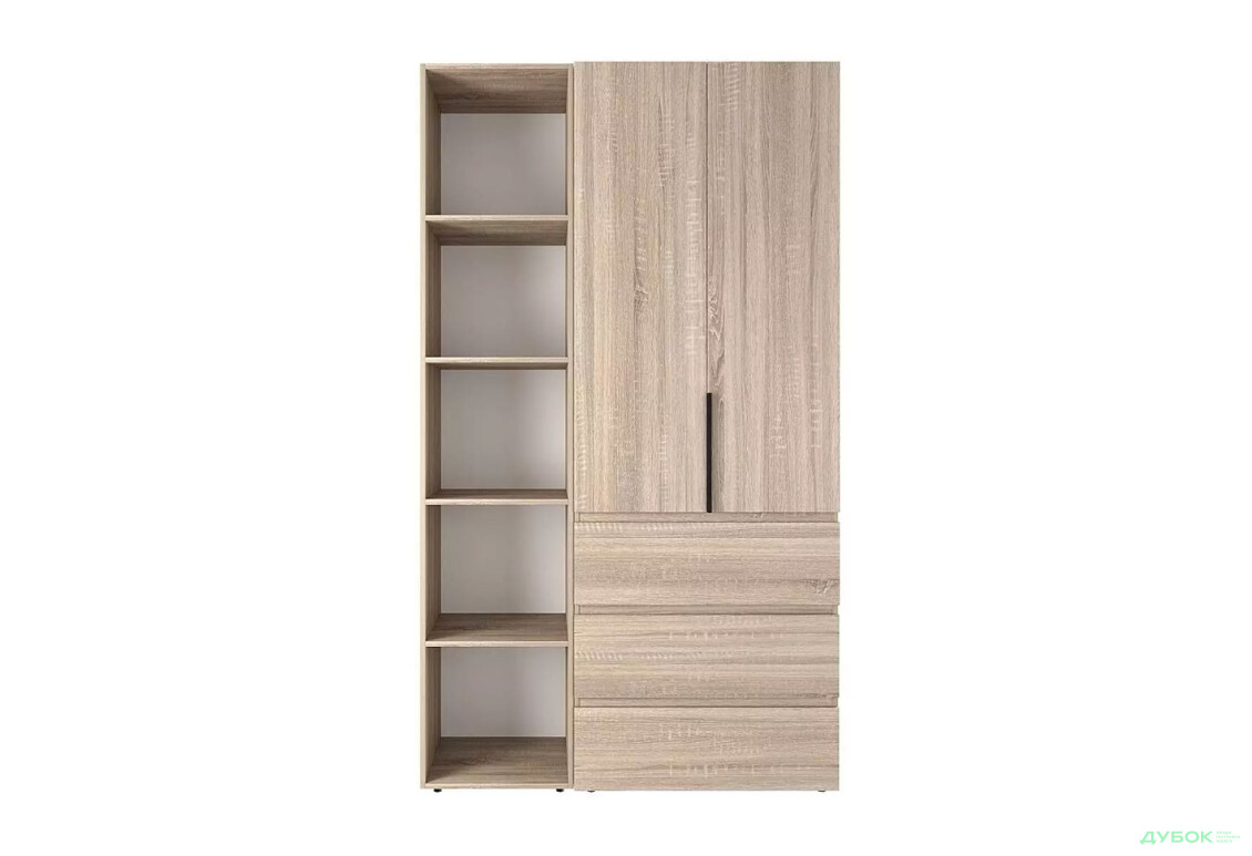 Изображение 4 - Шкаф Art In Head Light / Лайт 2-дверный с 3 ящиками и стеллажом 120 см, дуб сонома