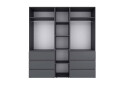 Зображення 5 - Шафа Art In Head Light / Лайт 4-дверна з 6 шухлядами та стелажем 180 см, графіт