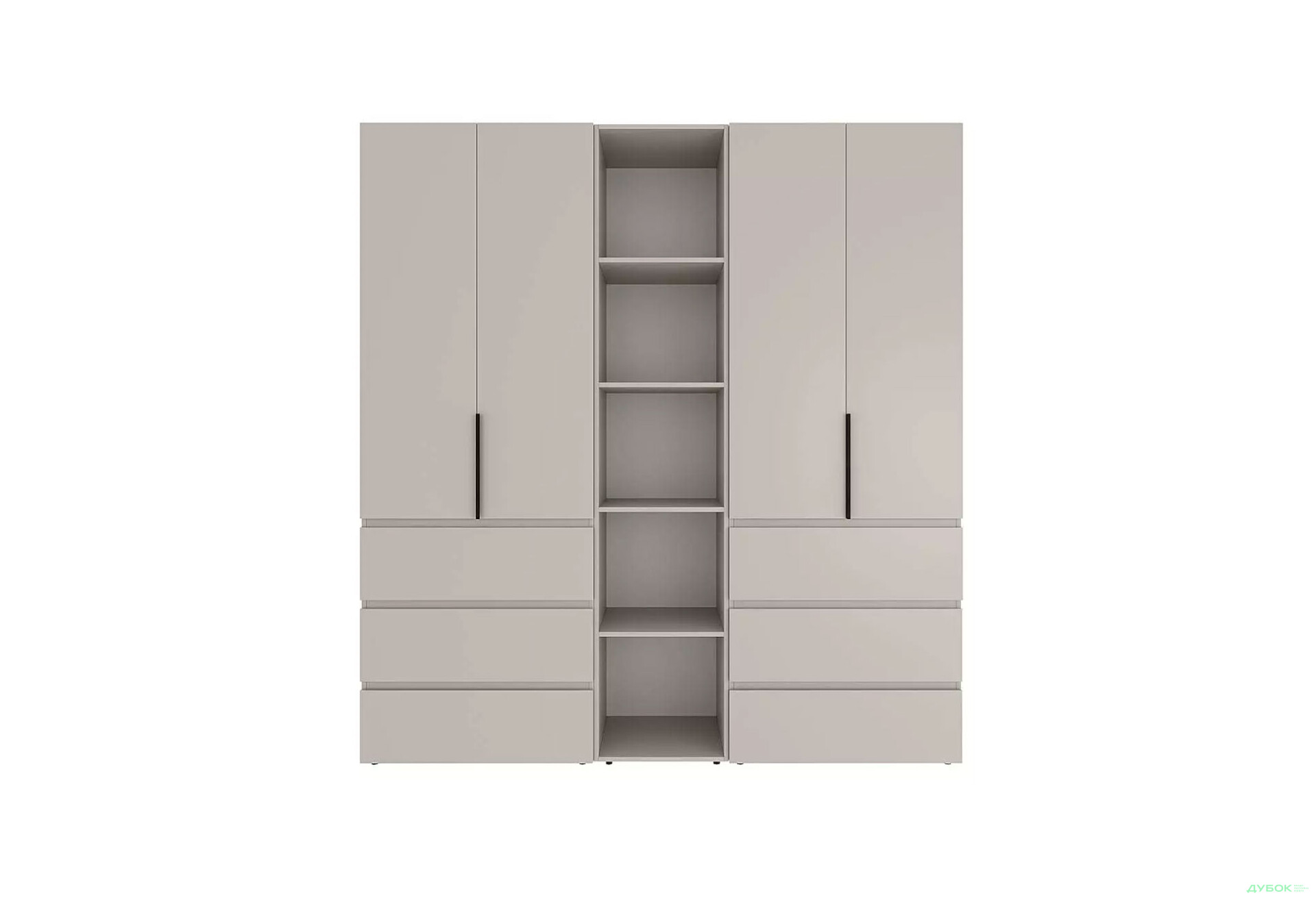 Зображення 4 - Шафа Art In Head Light / Лайт 4-дверна з 6 шухлядами та стелажем 180 см, кашемір