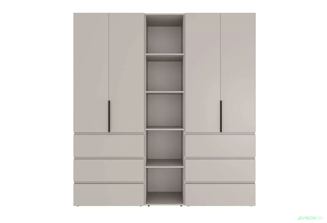 Зображення 4 - Шафа Art In Head Light / Лайт 4-дверна з 6 шухлядами та стелажем 180 см, кашемір