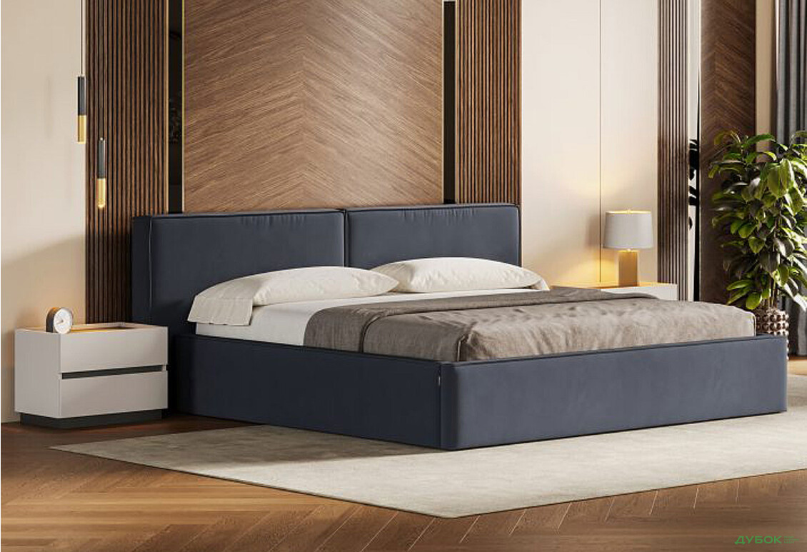 Изображение 2 - Кровать-подиум МироМрак Дуо 160х200 см подъемная с каркасом, графит