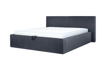 Мягкая Кровать 1.6х2.0 подъемная с каркасом, графит (Royal Velvet 21)