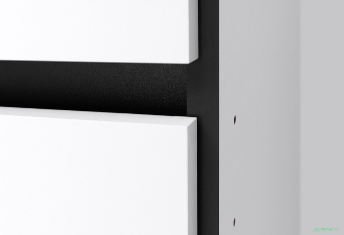 Изображение 6 - Шкаф МироМарк Дуо 3-хдверный с 3 ящиками 134,4 см белый супермат, антрацит