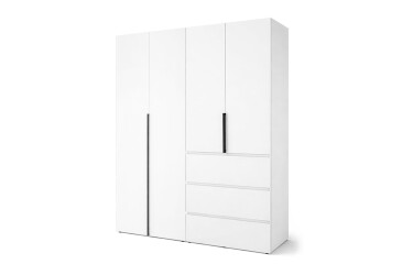 Шафа Art In Head Light / Лайт 4-дверна з 3 шухлядами 160 см, білий діамант