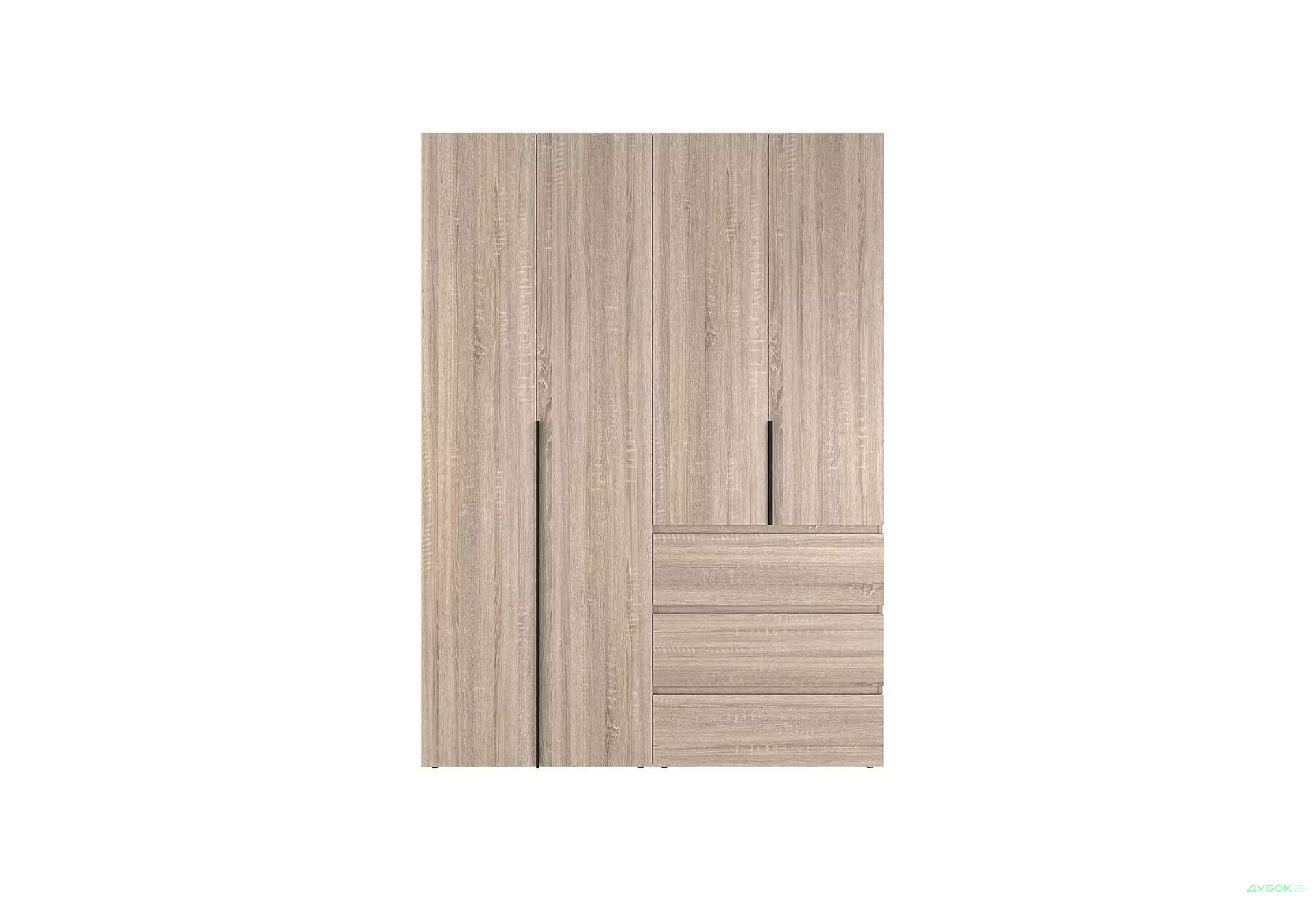 Зображення 4 - Шафа Art In Head Light / Лайт 4-дверна з 3 шухлядами 160 см, дуб сонома