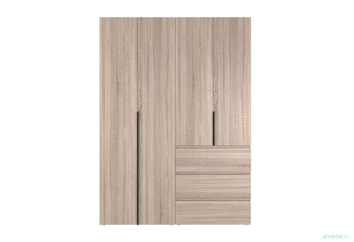 Зображення 4 - Шафа Art In Head Light / Лайт 4-дверна з 3 шухлядами 160 см, дуб сонома