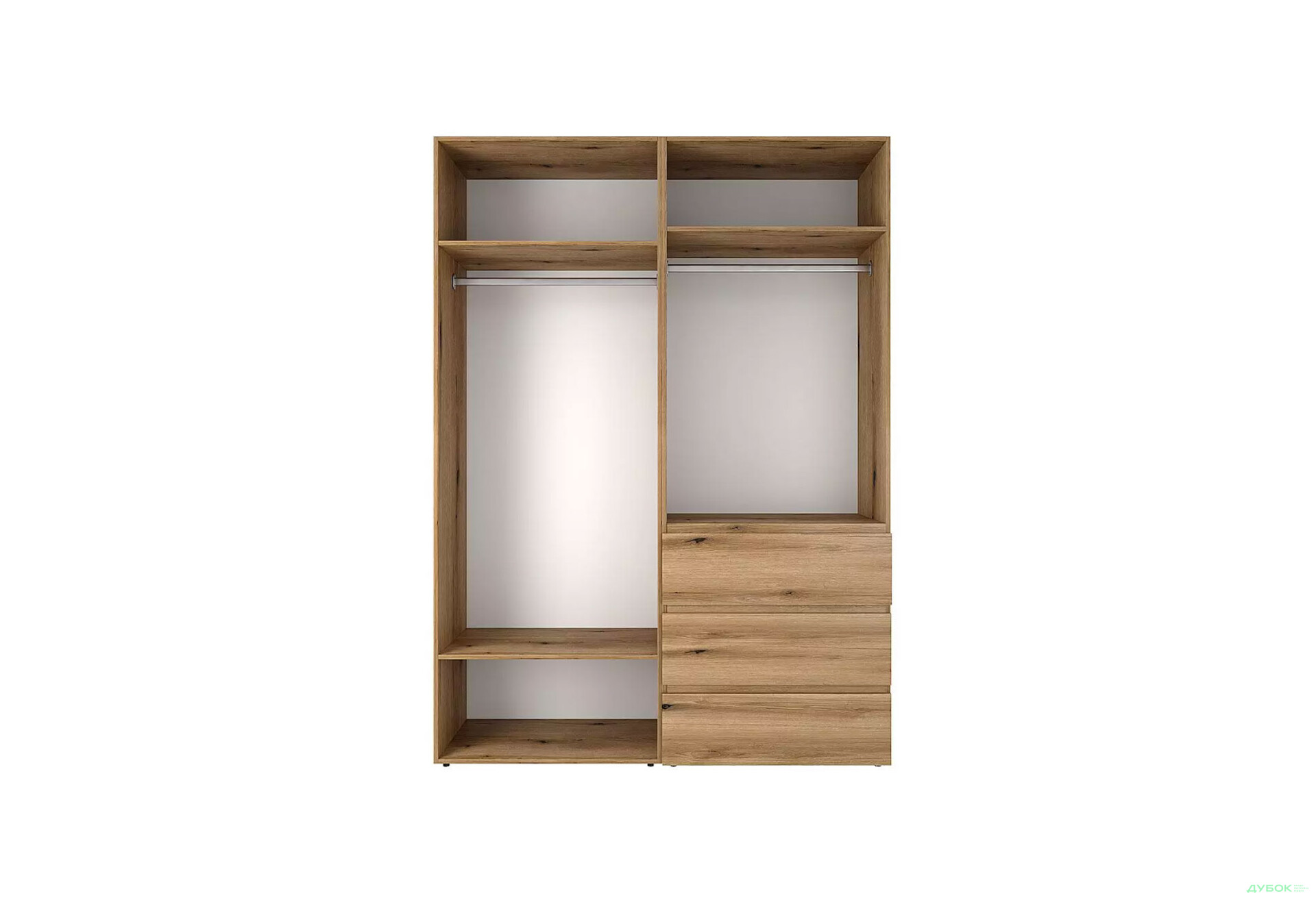 Зображення 5 - Шафа Art In Head Light / Лайт 4-дверна з 3 шухлядами 160 см, дуб евок