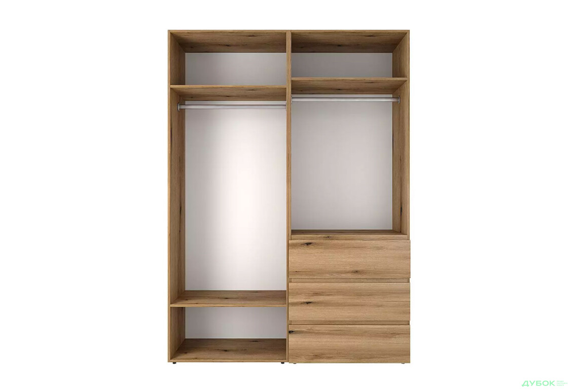 Зображення 5 - Шафа Art In Head Light / Лайт 4-дверна з 3 шухлядами 160 см, дуб евок