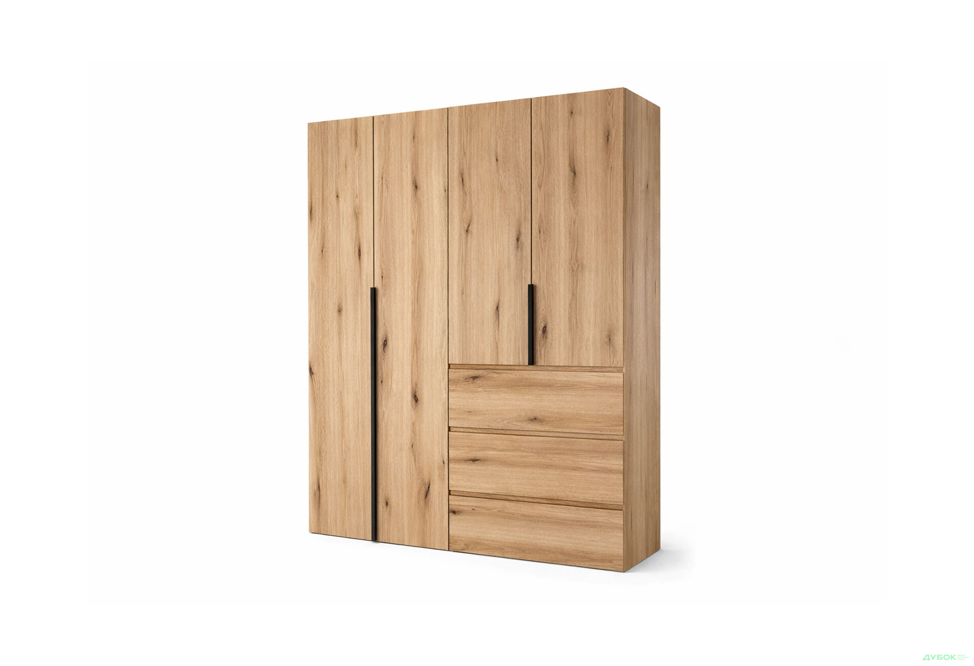 Зображення 1 - Шафа Art In Head Light / Лайт 4-дверна з 3 шухлядами 160 см, дуб евок