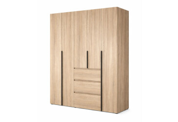 Шкаф Art In Head Light / Лайт 5-дверный с 3 ящиками 200 см, дуб сонома
