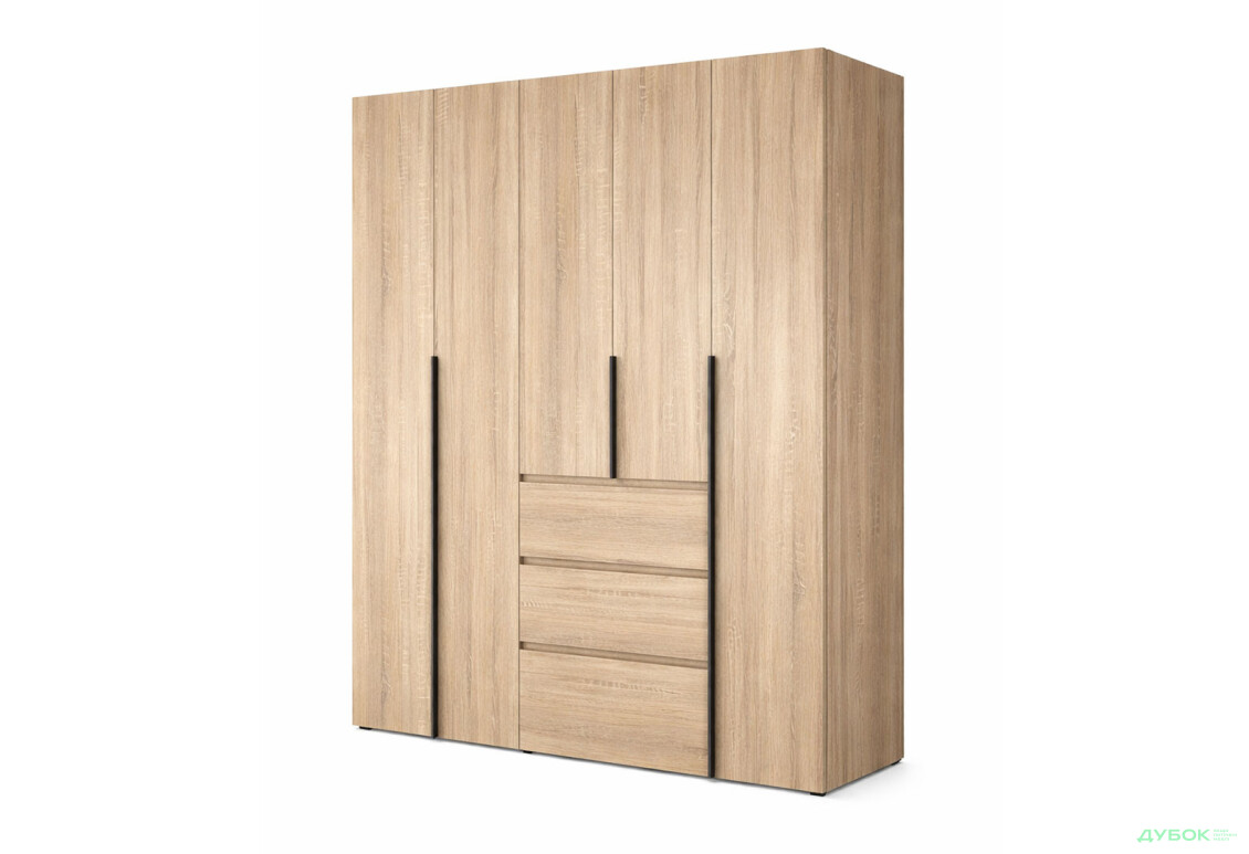 Шкаф Art In Head Light / Лайт 5-дверный с 3 ящиками 200 см, дуб сонома