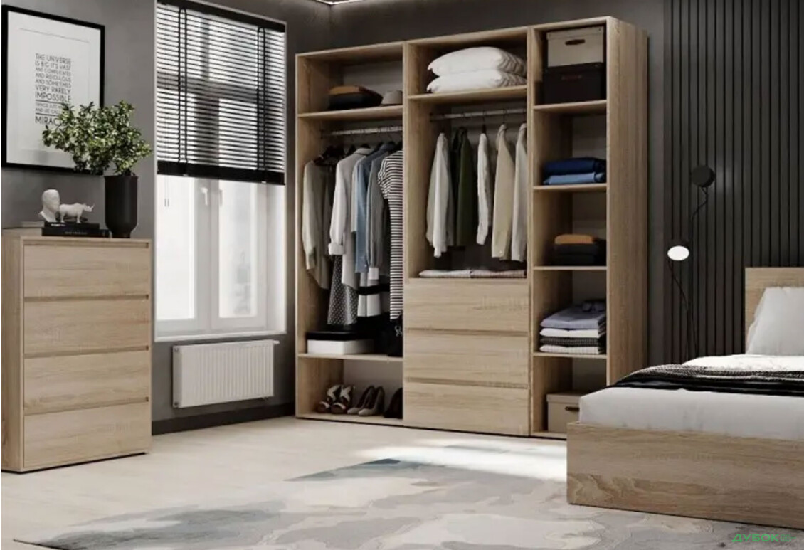 Изображение 3 - Шкаф Art In Head Light / Лайт 5-дверный с 3 ящиками 200 см, дуб сонома