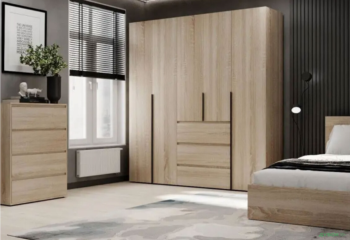 Изображение 2 - Шкаф Art In Head Light / Лайт 5-дверный с 3 ящиками 200 см, дуб сонома