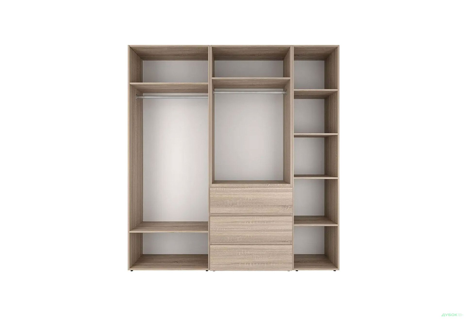 Изображение 5 - Шкаф Art In Head Light / Лайт 5-дверный с 3 ящиками 200 см, дуб сонома