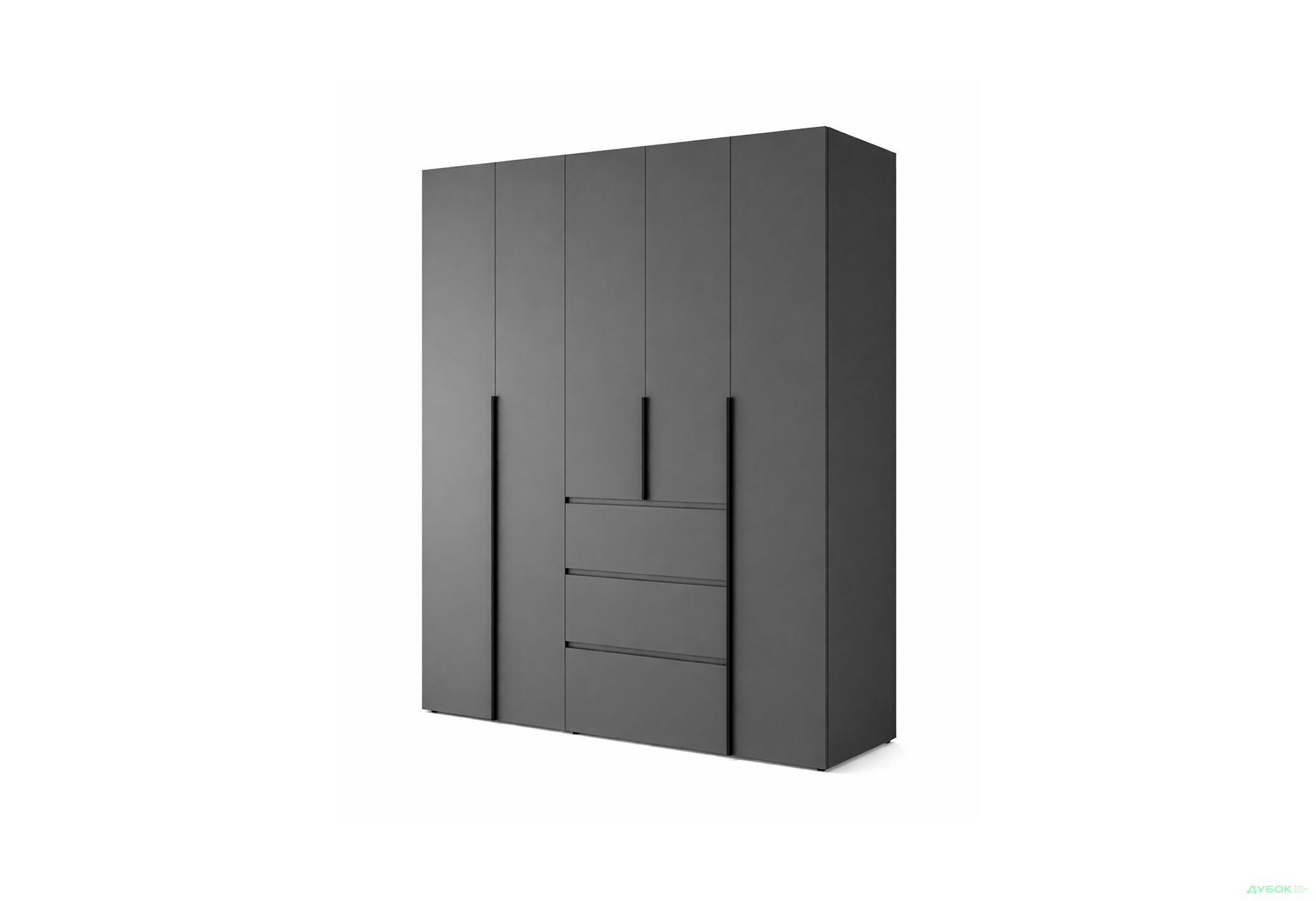Изображение 1 - Шкаф Art In Head Light / Лайт 5-дверный с 3 ящиками 200 см, графит