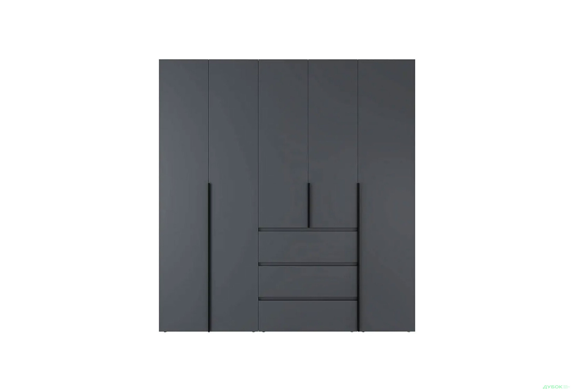 Изображение 4 - Шкаф Art In Head Light / Лайт 5-дверный с 3 ящиками 200 см, графит