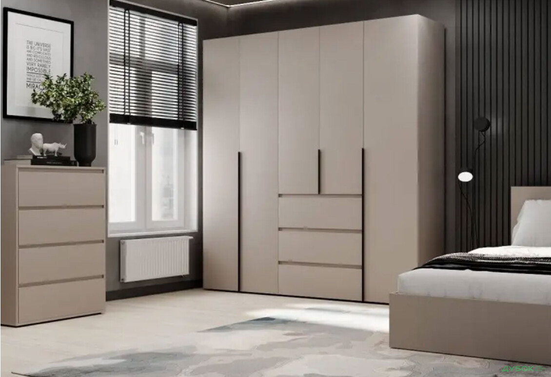 Изображение 2 - Шкаф Art In Head Light / Лайт 5-дверный с 3 ящиками 200 см, кашемир