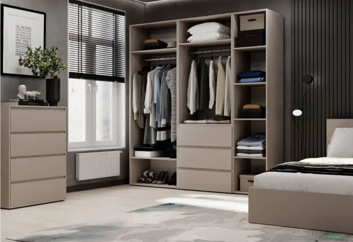 Изображение 3 - Шкаф Art In Head Light / Лайт 5-дверный с 3 ящиками 200 см, кашемир