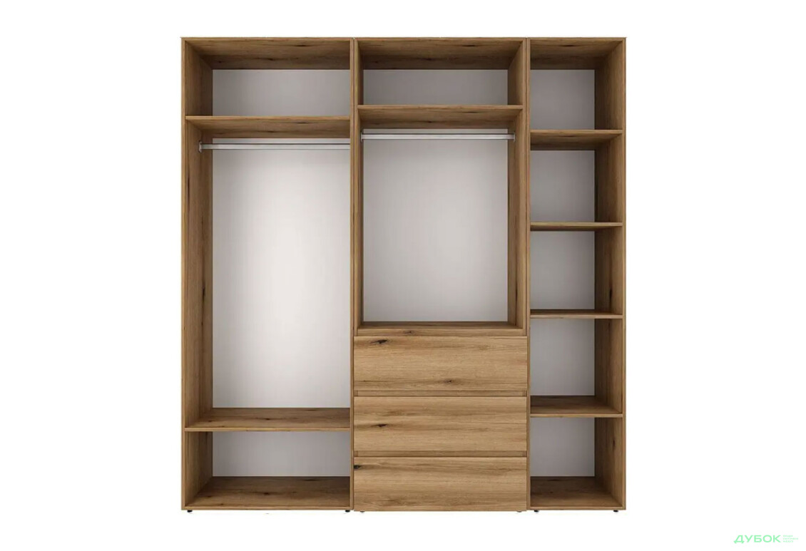 Изображение 5 - Шкаф Art In Head Light / Лайт 5-дверный с 3 ящиками 200 см, дуб эвок