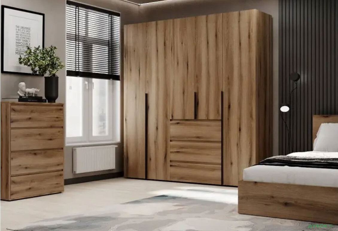 Изображение 2 - Шкаф Art In Head Light / Лайт 5-дверный с 3 ящиками 200 см, дуб эвок