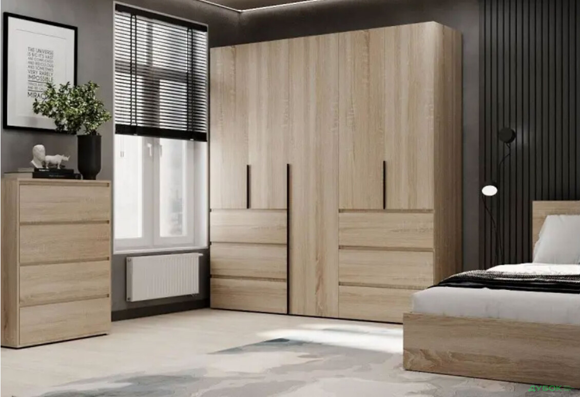 Изображение 2 - Шкаф Art In Head Light / Лайт 5-дверный с 6 ящиками 200 см, дуб сонома