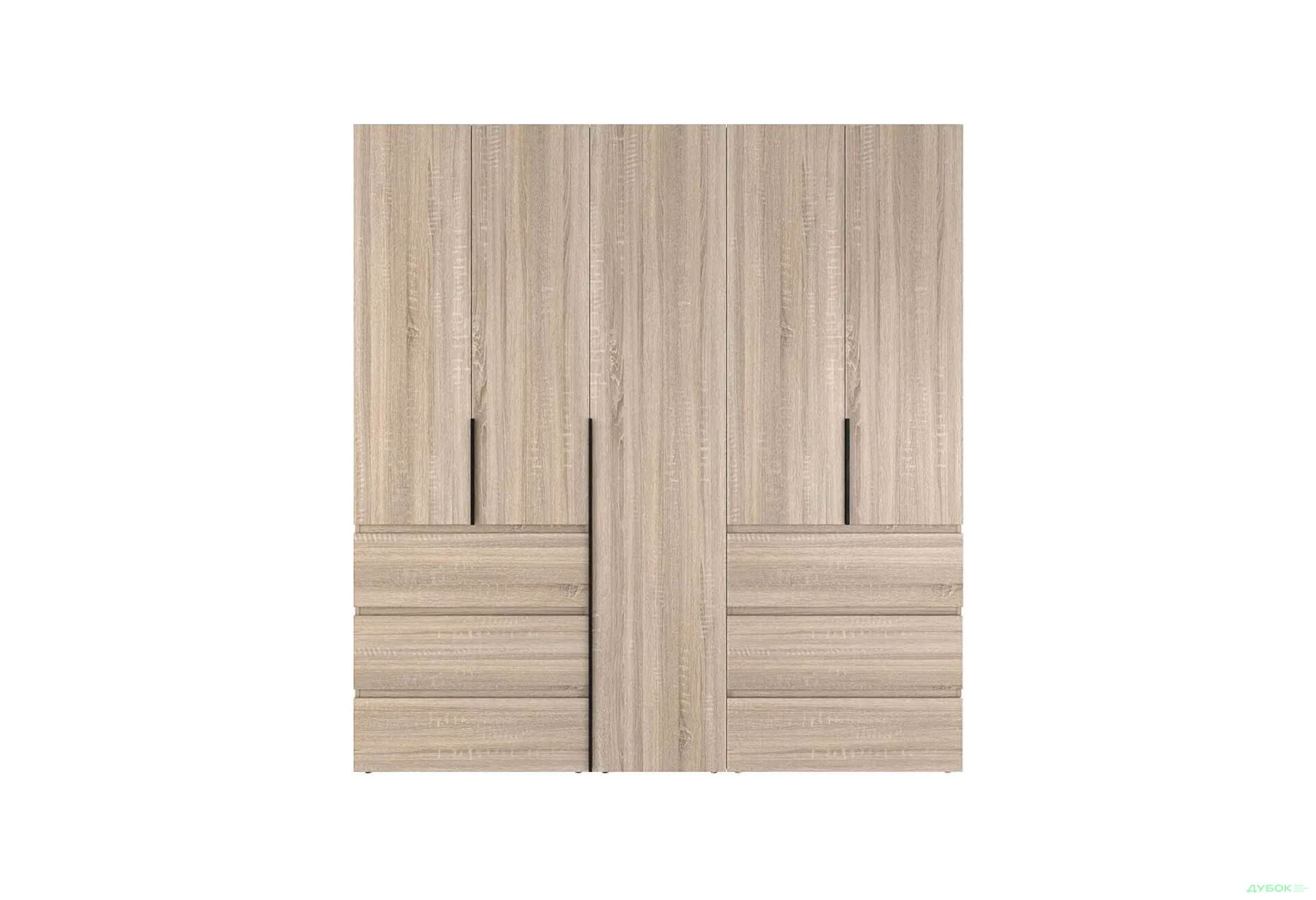 Изображение 5 - Шкаф Art In Head Light / Лайт 5-дверный с 6 ящиками 200 см, дуб сонома
