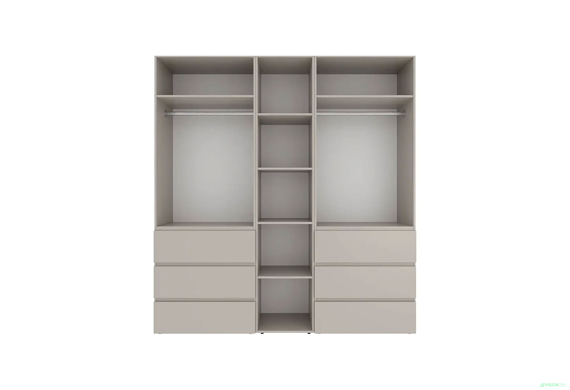 Изображение 5 - Шкаф Art In Head Light / Лайт 5-дверный с 6 ящиками 200 см, кашемир