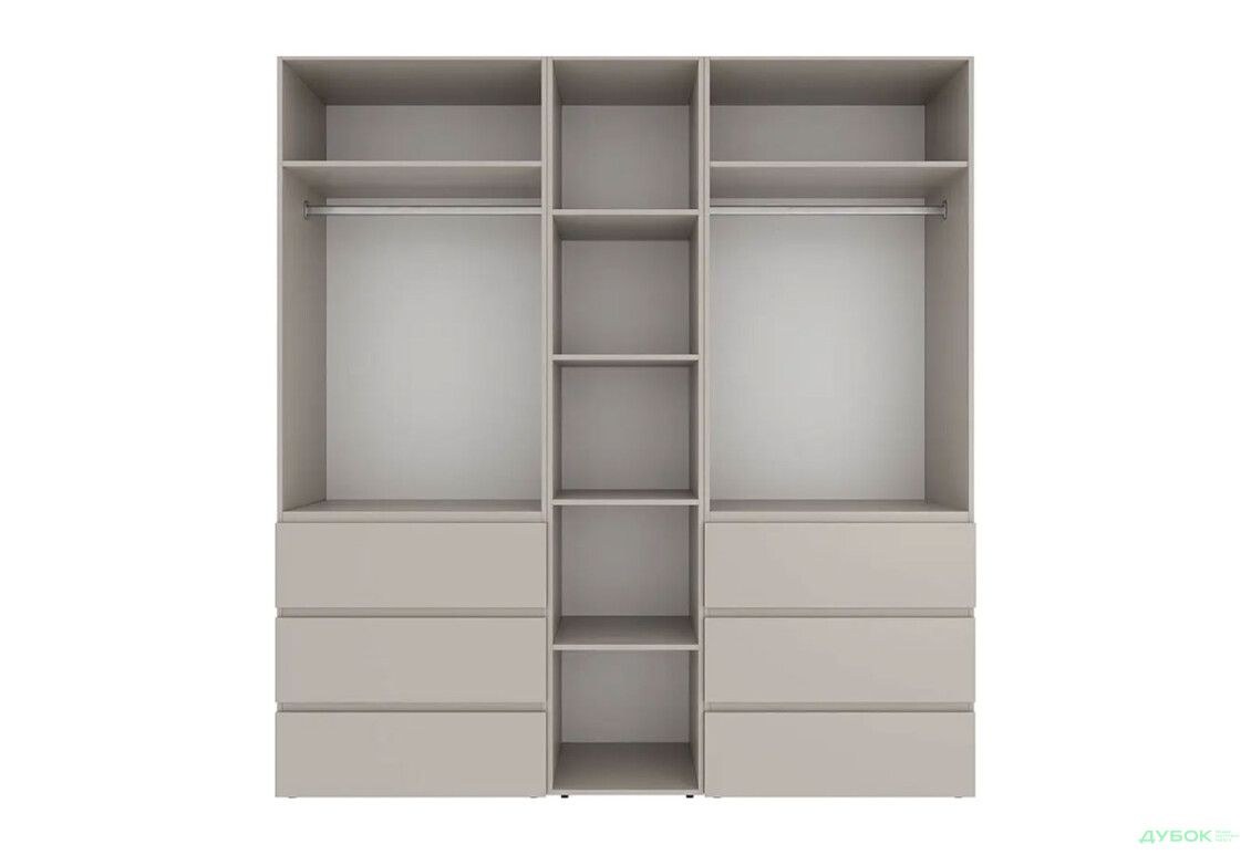 Изображение 5 - Шкаф Art In Head Light / Лайт 5-дверный с 6 ящиками 200 см, кашемир