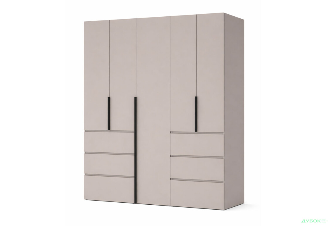 Шкаф Art In Head Light / Лайт 5-дверный с 6 ящиками 200 см, кашемир