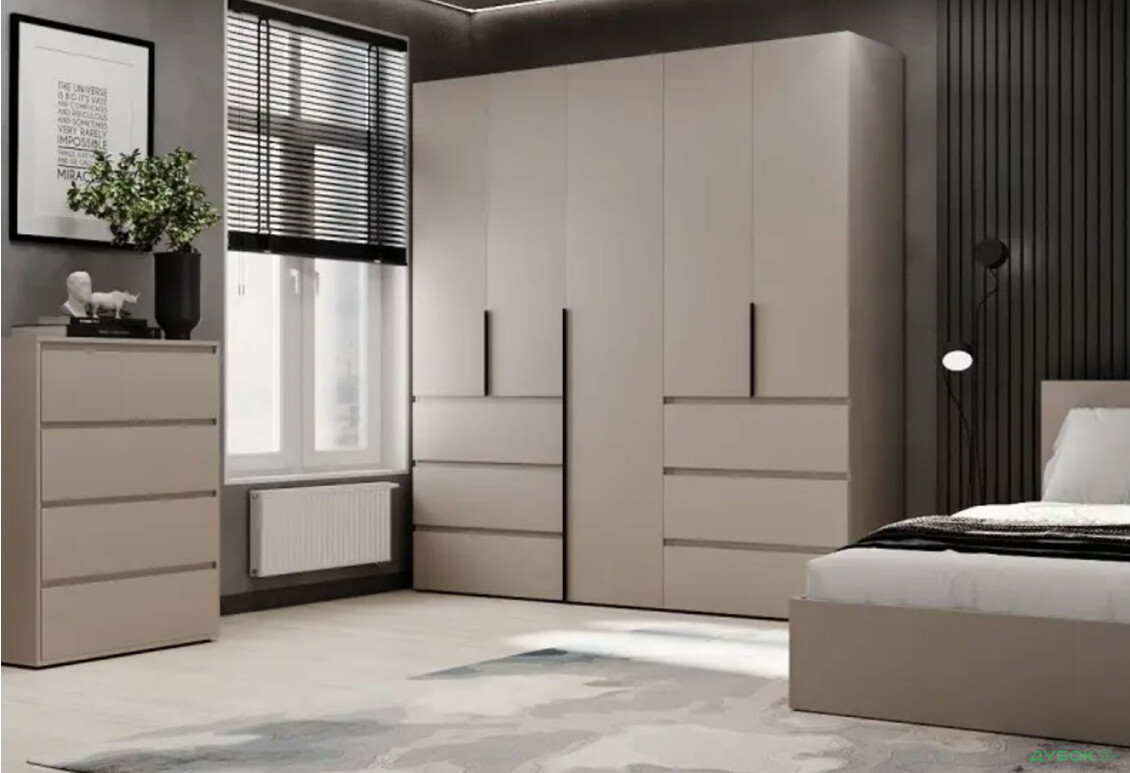 Изображение 2 - Шкаф Art In Head Light / Лайт 5-дверный с 6 ящиками 200 см, кашемир