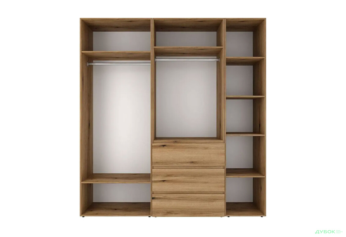 Изображение 5 - Шкаф Art In Head Light / Лайт 5-дверный с 6 ящиками 200 см, дуб эвок