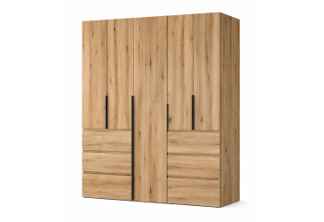 Шкаф Art In Head Light / Лайт 5-дверный с 6 ящиками 200 см, дуб эвок