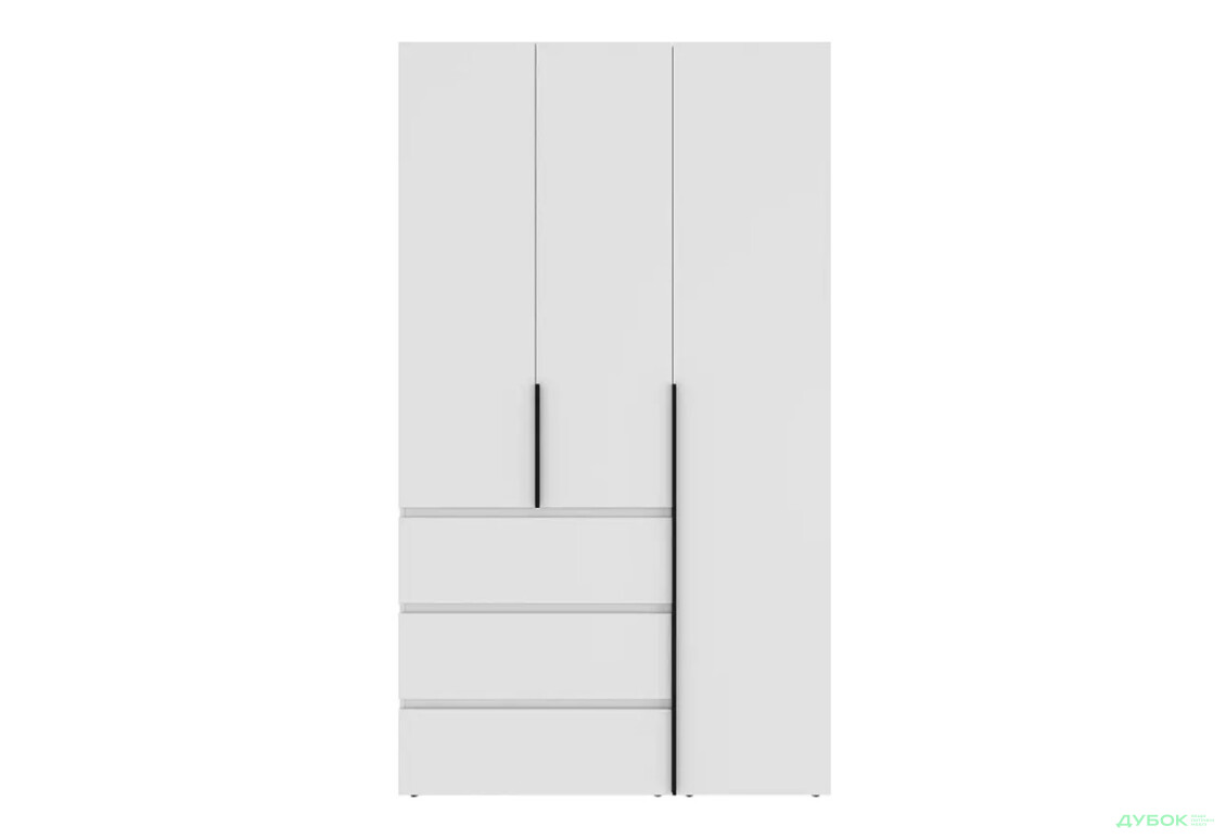 Изображение 4 - Шкаф Art In Head Light / Лайт 3-дверный с 3 ящиками 120 см, белый бриллиант