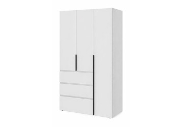 Шкаф Art In Head Light / Лайт 3-дверный с 3 ящиками 120 см, белый бриллиант