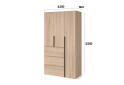 Изображение 6 - Шкаф Art In Head Light / Лайт 3-дверный с 3 ящиками 120 см, дуб сонома