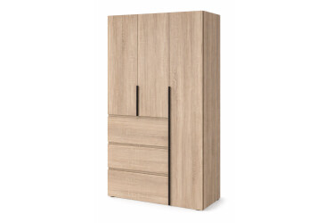 Шкаф Art In Head Light / Лайт 3-дверный с 3 ящиками 120 см, дуб сонома