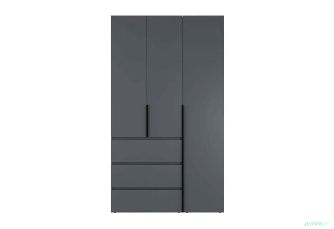 Изображение 4 - Шкаф Art In Head Light / Лайт 3-дверный с 3 ящиками 120 см, графит