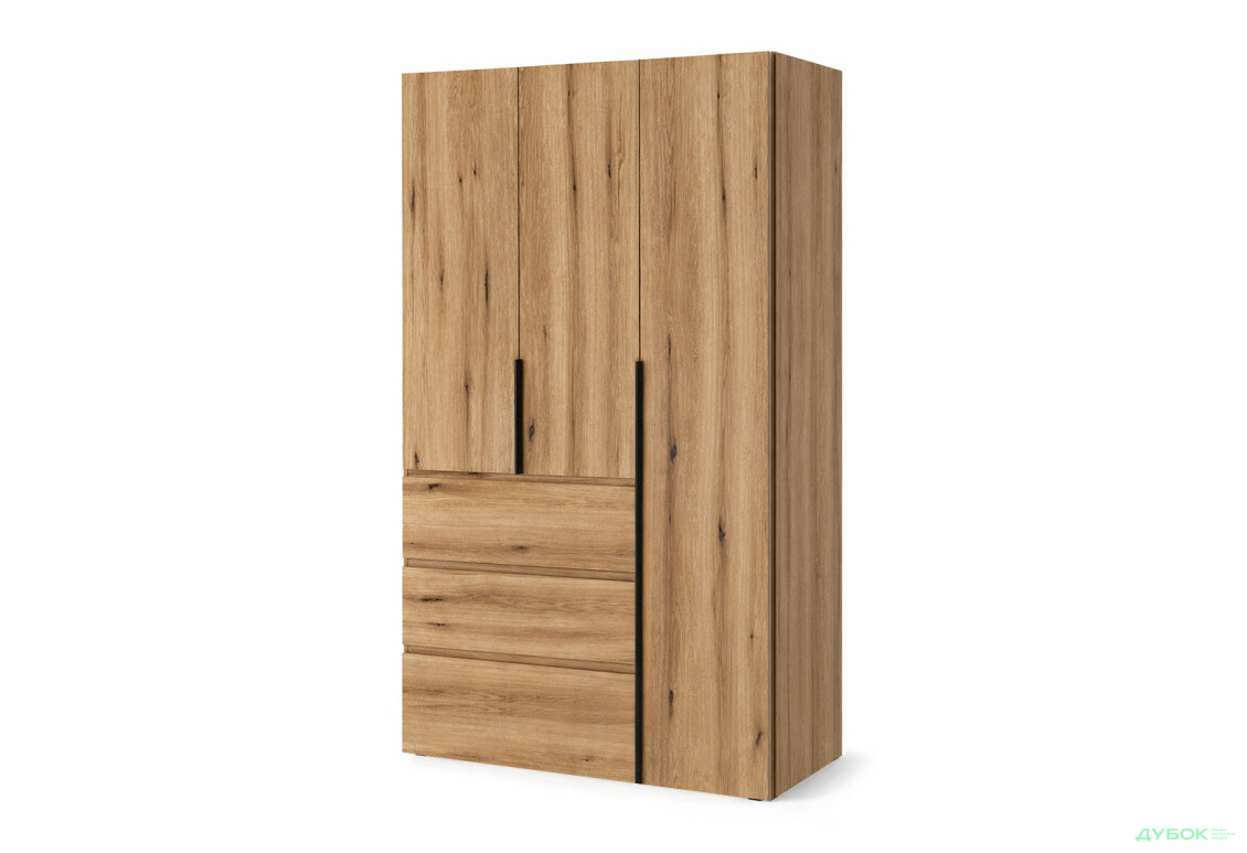 Шкаф Art In Head Light / Лайт 3-дверный с 3 ящиками 120 см, дуб эвок