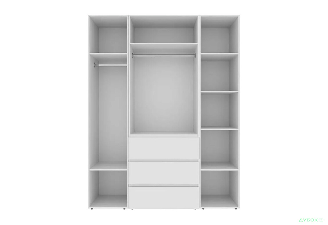 Изображение 5 - Шкаф Art In Head Light / Лайт 4-дверный с 3 ящиками 160 см, белый бриллиант