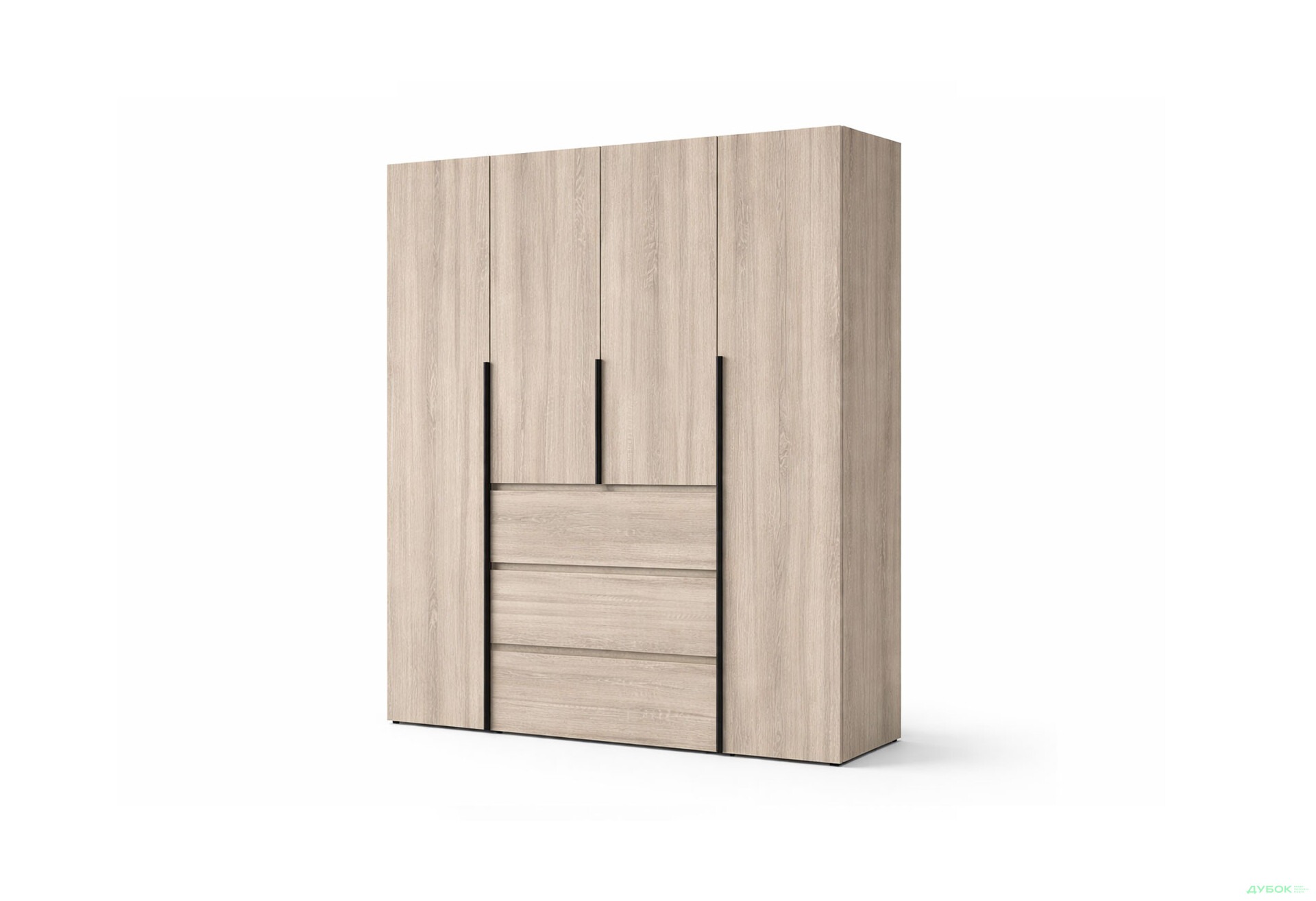 Изображение 1 - Шкаф Art In Head Light / Лайт 4-дверный с 3 ящиками 160 см, дуб сонома